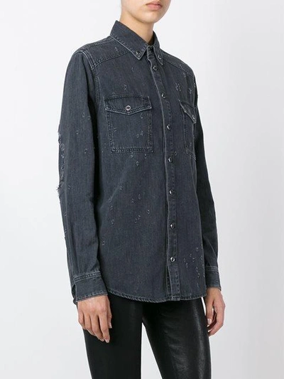 Givenchy Distressed Denim Shirt