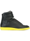 Maison Margiela Future High-top Leather Sneakers In Black