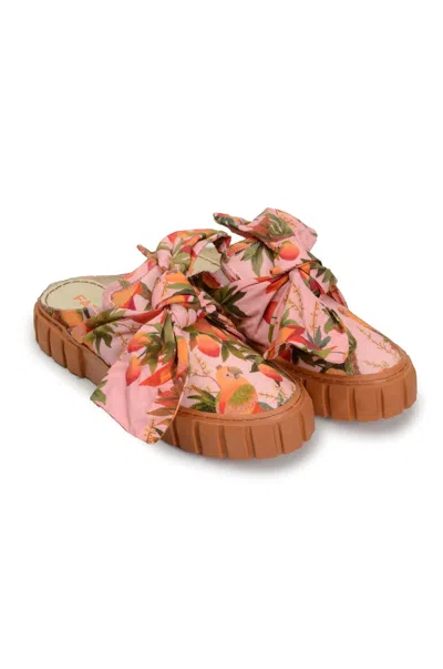 Farm Rio Mango Trees Mule Sneaker With Bow In Mango Trees