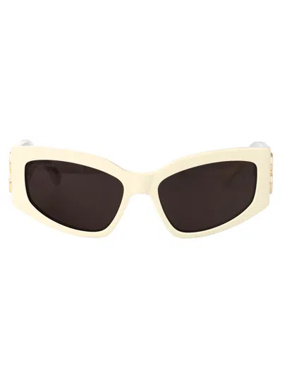 Balenciaga Bb0321s Sunglasses In Ivory-ivory-grey