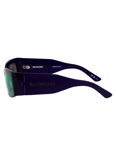 Balenciaga 'rectangle De Papier' Sunglasses In Violet-violet-violet