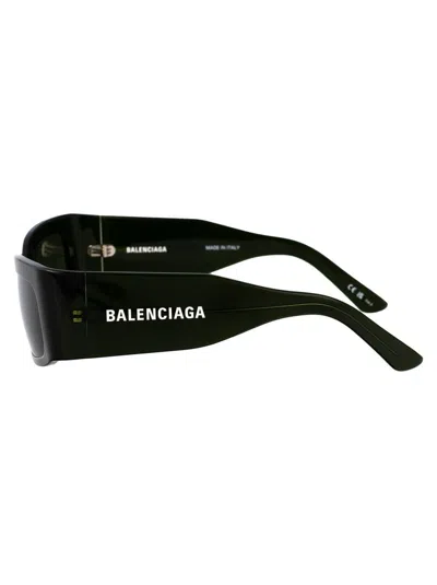 Balenciaga Grey Rectangular Ladies Sunglasses Bb0096s 001 51 In Green-green-green