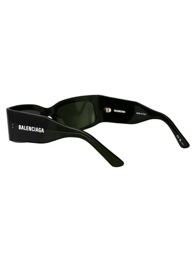 Balenciaga Grey Rectangular Ladies Sunglasses Bb0096s 001 51 In Green-green-green