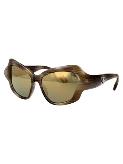 Balenciaga Injectate Havana Sunglasses In Havana-havana-bronze