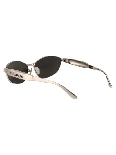 Balenciaga Grey Cat Eye Ladies Sunglasses Bb0335s 001 65 In Silver-silver-silver