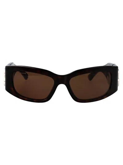 Balenciaga Bb0360s Sunglasses In Havana-havana-brown