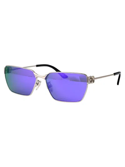 Balenciaga Sunglasses In Silver-silver-violet