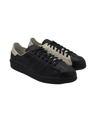 Y-3 Black & Off-white Superstar Sneakers In Black