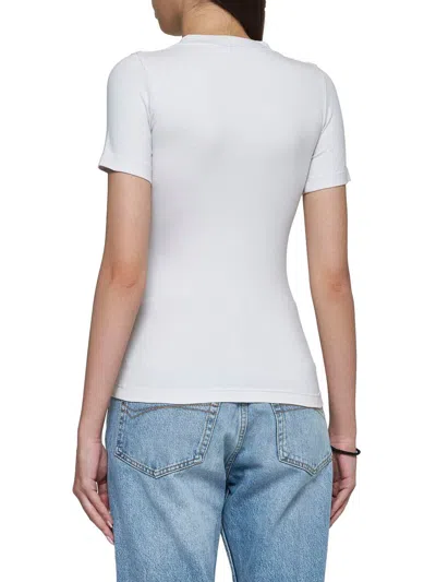 Balenciaga Beverly Hills Embroidered T-shirt In Light Grey