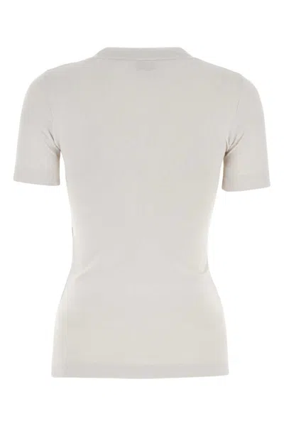 Balenciaga Beverly Hills Embroidered T-shirt In Light Grey