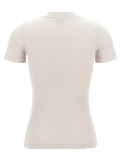 Balenciaga Beverly Hills Embroidered T-shirt In Light Grey