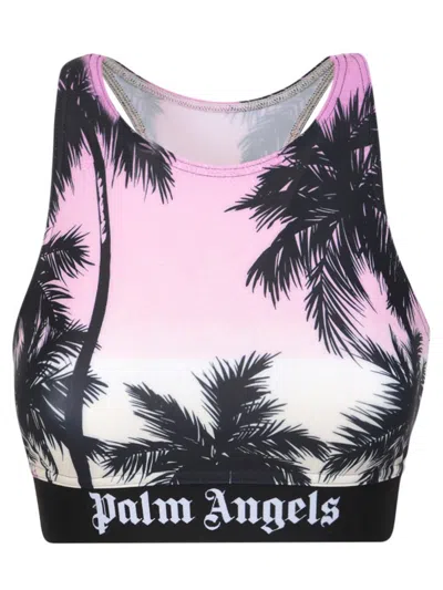 Palm Angels Pink Sunset Top In Purple
