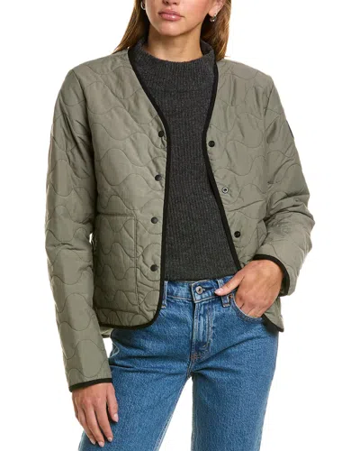Canada Goose Khaki 'black Label' Annex Liner Reversible Jacket In Green