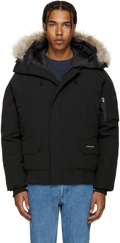 Canada Goose Black Down Chilliwack Bomber Jacket In 61 Black | ModeSens