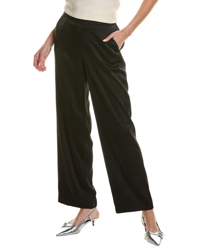 Anne Klein Pull-on High-rise Wide Leg Pant In Black