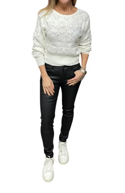 Femme Fatale Sheena Faux Leather Five Pocket Pants In Black In Black