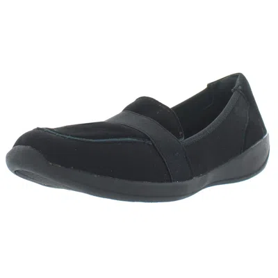 Eazies Jackie Womens Faux Suede Padded Flats In Black