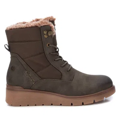 Xti Women's Winter Booties In Khaki In Green