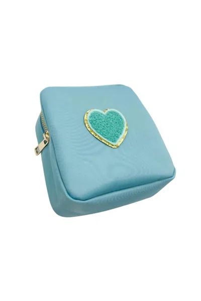 Xo Kendall Co Heart It All Pouch In Blue/blue In Multi