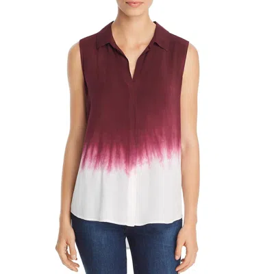 Single Thread Womens Dip-dye Sleeveless Button-down Top In Multi