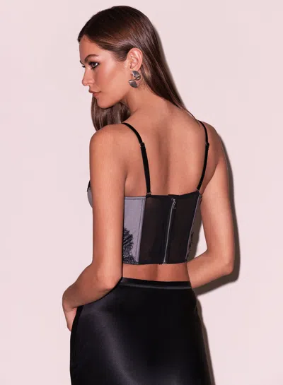 Fleur Du Mal Solita Bustier In Smoked Pearl
