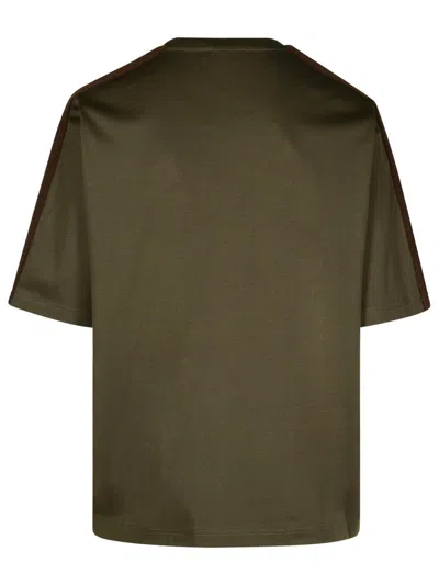 Shop Lanvin 'curb' Brown Cotton T-shirt