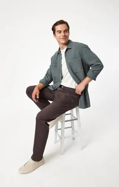 Mavi Zach Straight Leg In Coffee Casual Twill In Brown