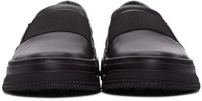 Shop Valentino Black Strap Sneakers