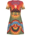 VALENTINO PRINTED WOOL AND SILK DRESS,P00186114-2