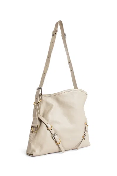 Givenchy Calf Leather Shoulder Bag With Elegant Brass Accents And Spacious Interior In Beige