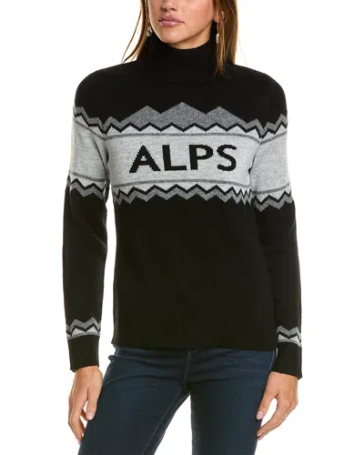 Hannah Rose Alps Turtleneck Wool & Cashmere-blend Sweater In Black