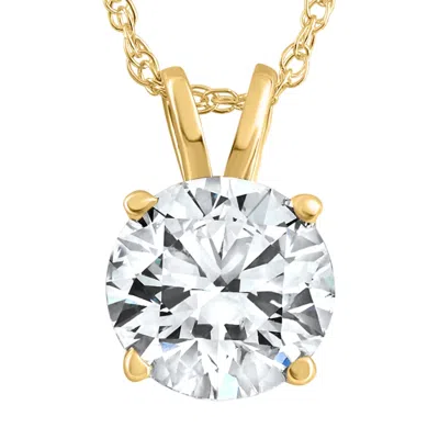 Pompeii3 Certified 2.60ct Diamond Solitaire Pendant 14k Gold Necklace 18" In White