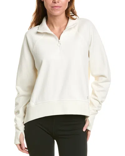 Sweaty Betty Revive Rib 1/2-zip Pullover In White