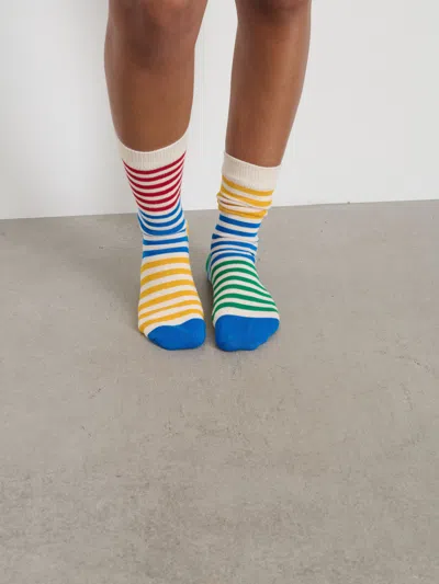 Alex Mill P'jimmies Multistripe Socks In Multi