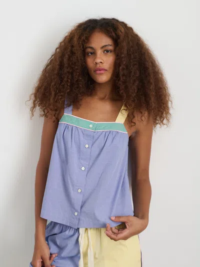 Alex Mill P'jimmies Sleep Cami In Colorblock In Pastel Colorblock