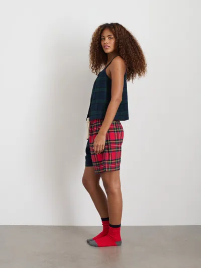 Alex Mill P'jimmies Sleep Cami In Flannel In Blackwatch Plaid
