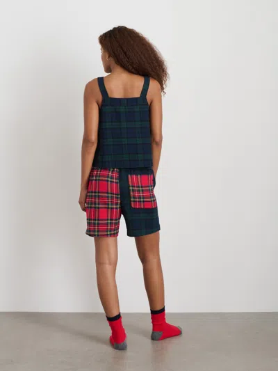 Alex Mill P'jimmies Sleep Cami In Flannel In Blackwatch Plaid