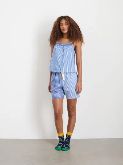 Alex Mill P'jimmies Sleep Cami In Stripe In Classic Blue Stripe