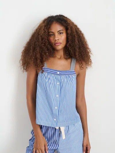 Alex Mill P'jimmies Sleep Cami In Stripe In Classic Blue Stripe
