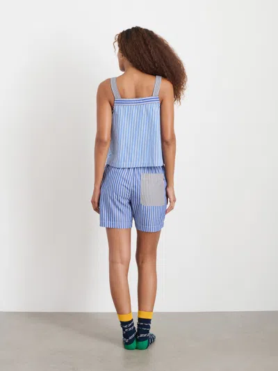 Alex Mill P'jimmies Sleep Cami In Stripe In Classic Blue Stripe