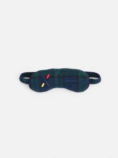 Alex Mill P'jimmies Sleep Mask In Flannel In Blackwatch Plaid