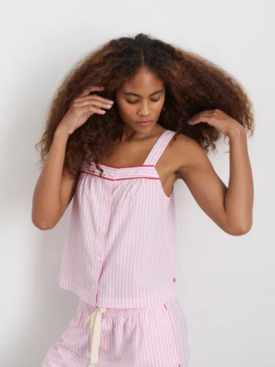 Alex Mill P'jimmies Tank Top Pink Stripe In Pink Stripe