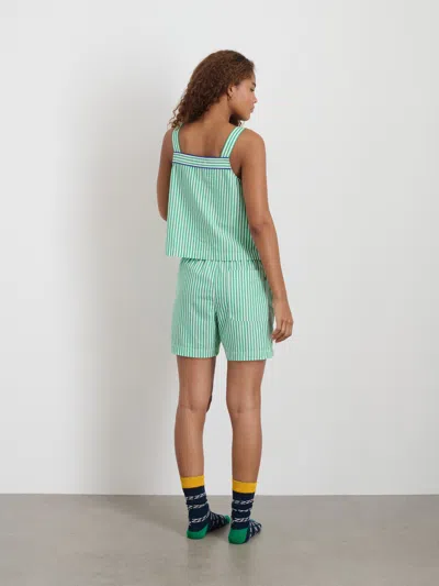Alex Mill P'jimmies Tank Top Green Stripe In Green Stripe