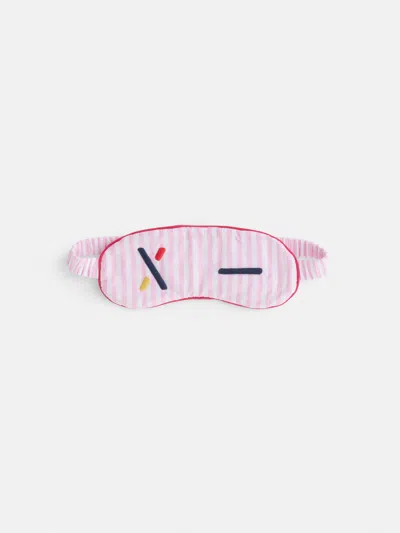 Alex Mill P'jimmies Sleep Mask In Stripe In Pink Stripe
