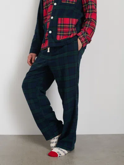 Alex Mill P'jimmies Sleep Pant In Flannel In Blackwatch Plaid