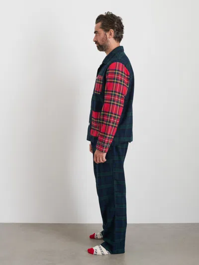 Alex Mill P'jimmies Sleep Pant In Flannel In Blackwatch Plaid