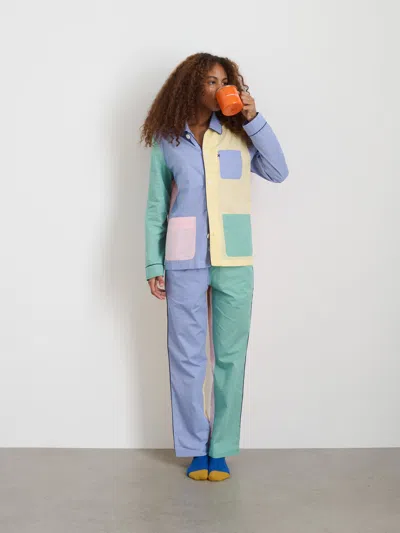 Alex Mill P'jimmies Sleep Pant In Colorblock In Pastel Colorblock