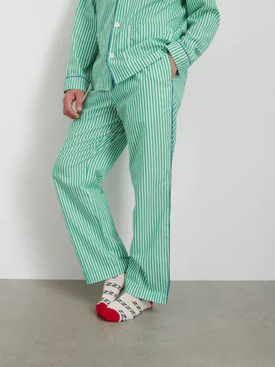 Alex Mill P'jimmies Sleep Pant In Stripe In Green Stripe