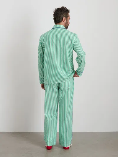 Shop Alex Mill P'jimmies Sleep Pant In Stripe In Green Stripe