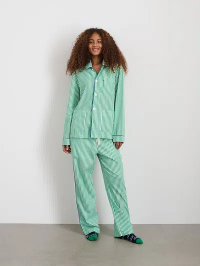 Alex Mill P'jimmies Sleep Pant In Stripe In Green Stripe